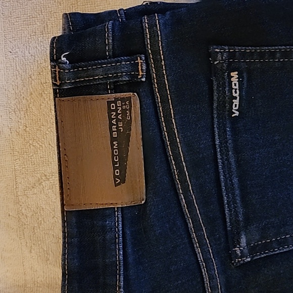 Volcom Vorta Slim Straight Fit Dark Blue Jeans - Picture 4 of 4